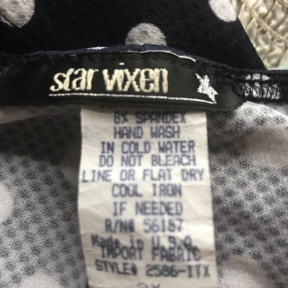 START VIXEN Design Dark Blue and White Polka Dot Dress Size 2X - Picture 3 of 15